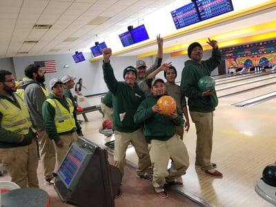 Greenscape landscaping team company bowling party 1