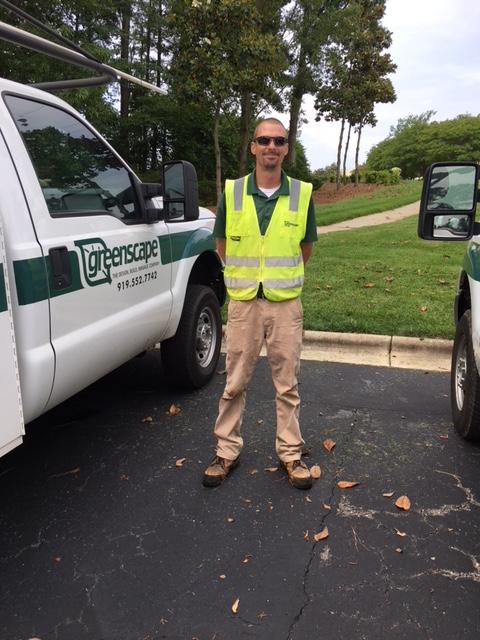 Greenscape Irrigation manager Chris Moore with Greenscape truck